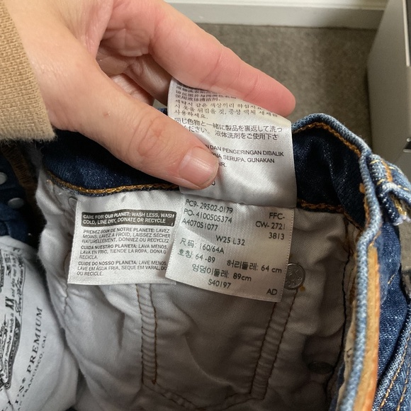 Levis Womens W25 L32 501 Skinny Premium‎ Blue Denim High Wasted Jeans - Picture 9 of 10